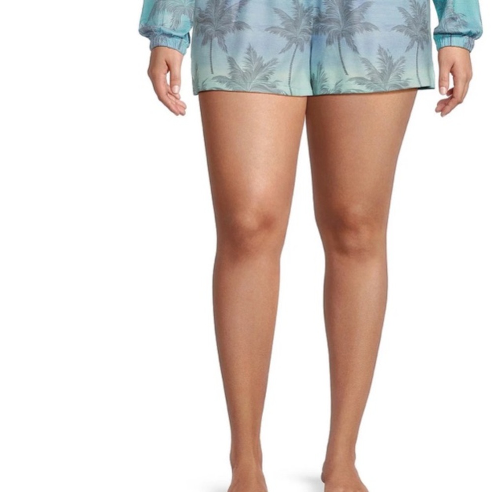PJ Salvage Peachy Knit Palm Ombre Print Sleep Shorts SIZE Small - Picture 2 of 4
